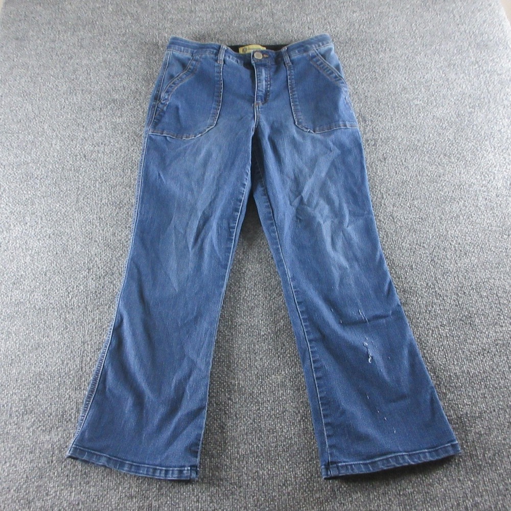 Democracy Jeans Womens 8 Blue Medium Wash Bootcut Ab Technology Stretch Denim